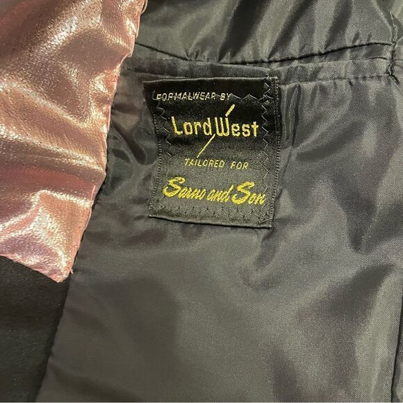 Lord West One Of A Kind Custom Blazer Black with Pink Embellishments Size Small - Picture 9 of 13